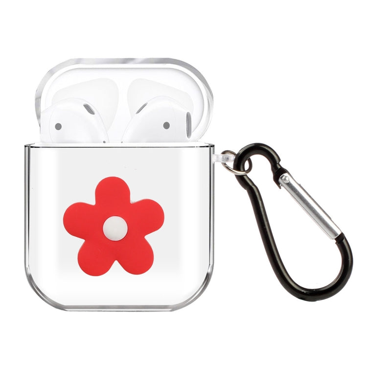 For AirPods 1 / 2 High Transparent TPU Silicone Patch Earphone Protective Case with Hook