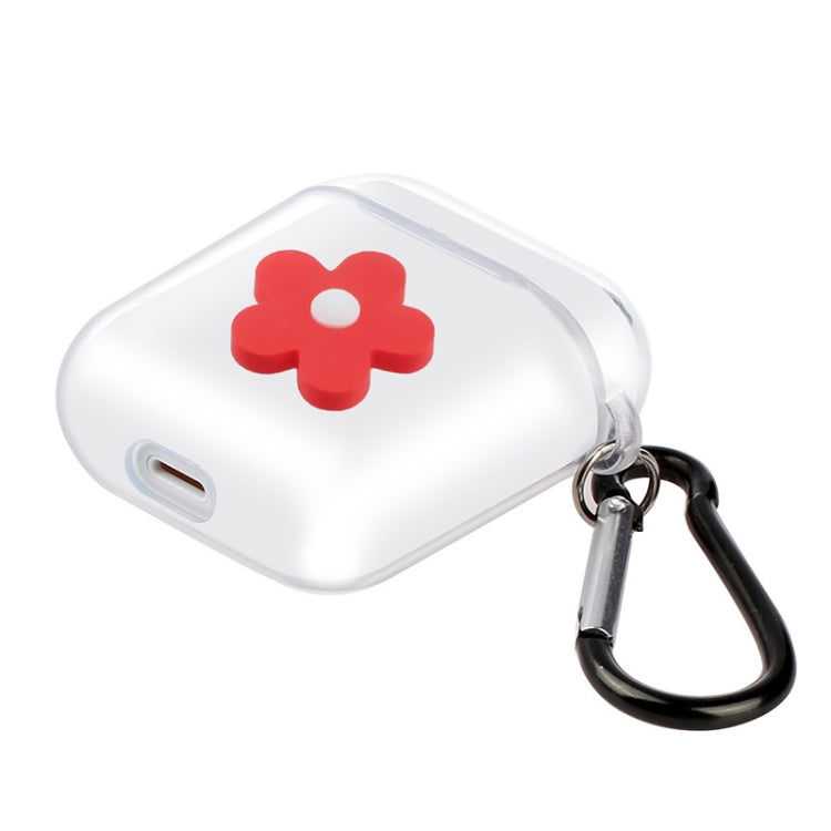 For AirPods 1 / 2 High Transparent TPU Silicone Patch Earphone Protective Case with Hook