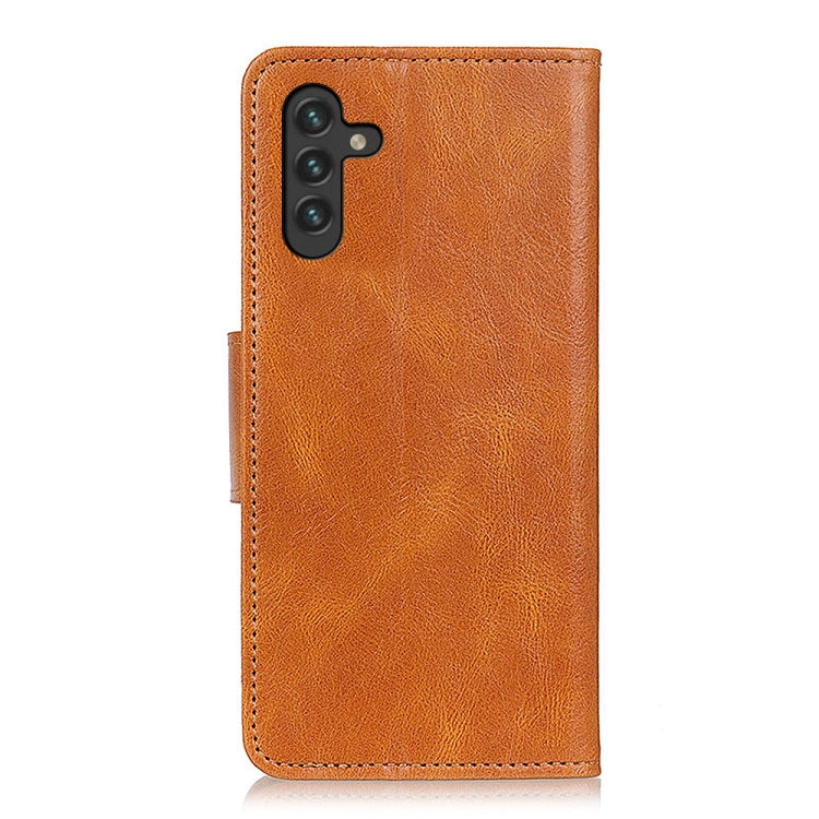 For Samsung Galaxy A13 5G Mirren Crazy Horse Texture Horizontal Flip Leather Phone Case with Holder & Card Slots