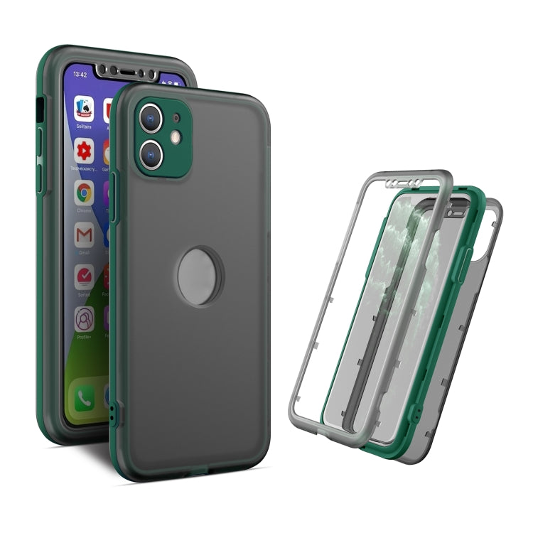 For iPhone 12 Skin Feel 360 Degrees Full Package PC + TPU Combination Phone Case