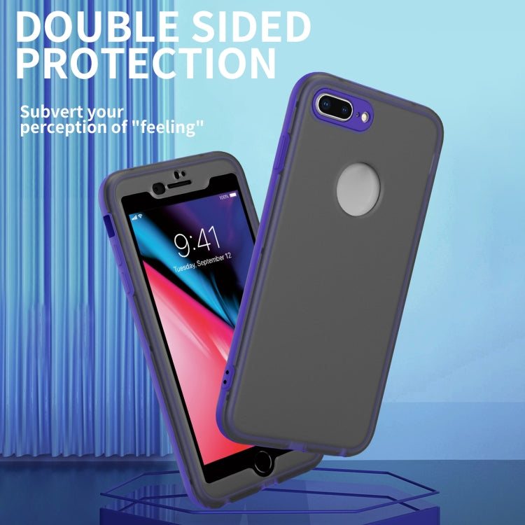 Skin Feel 360 Degrees Full Package PC + TPU Combination Phone Case For iPhone 8 Plus & 7 Plus