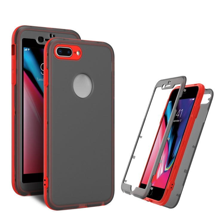Skin Feel 360 Degrees Full Package PC + TPU Combination Phone Case For iPhone 8 Plus & 7 Plus