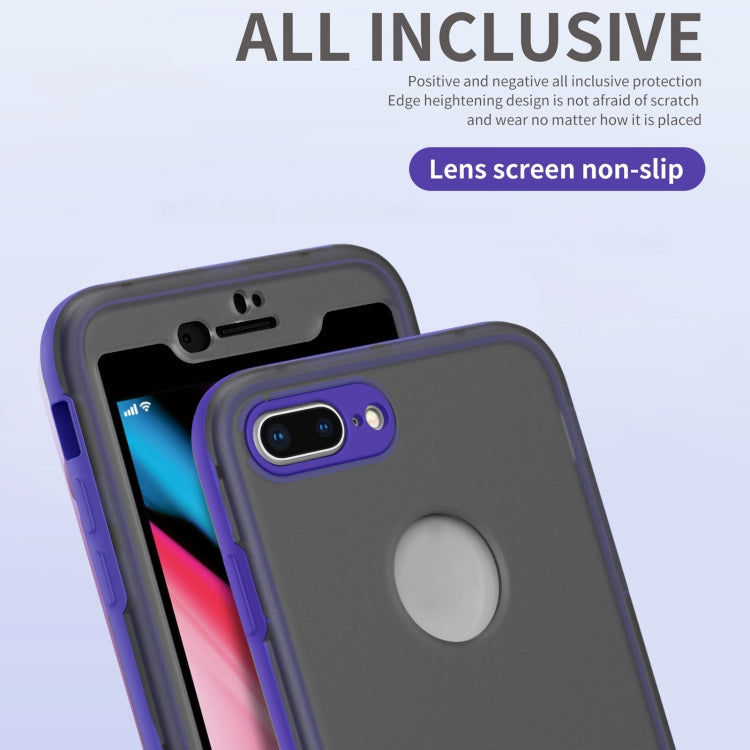 Skin Feel 360 Degrees Full Package PC + TPU Combination Phone Case For iPhone 8 Plus & 7 Plus