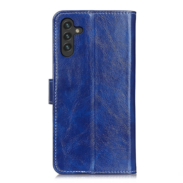 For Samsung Galaxy A13 5G Retro Crazy Horse Texture Horizontal Flip Leather Phone Case with Holder & Card Slots