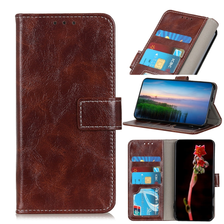 For Samsung Galaxy A13 5G Retro Crazy Horse Texture Horizontal Flip Leather Phone Case with Holder & Card Slots
