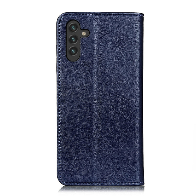 For Samsung Galaxy A13 5G Magnetic Crazy Horse Texture Horizontal Flip Leather Phone Case with Holder & Card Slots