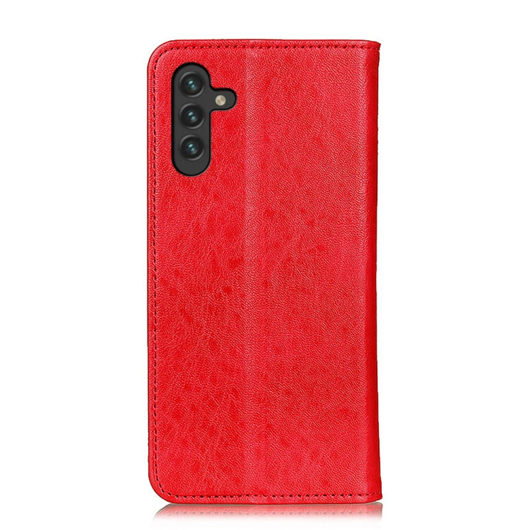 For Samsung Galaxy A13 5G Magnetic Crazy Horse Texture Horizontal Flip Leather Phone Case with Holder & Card Slots