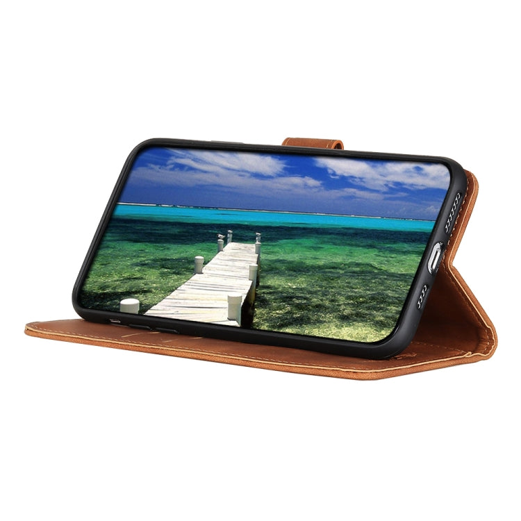 For Samsung Galaxy A13 5G KHAZNEH Retro Texture Horizontal Flip Leather Phone Case with Holder & Card Slots