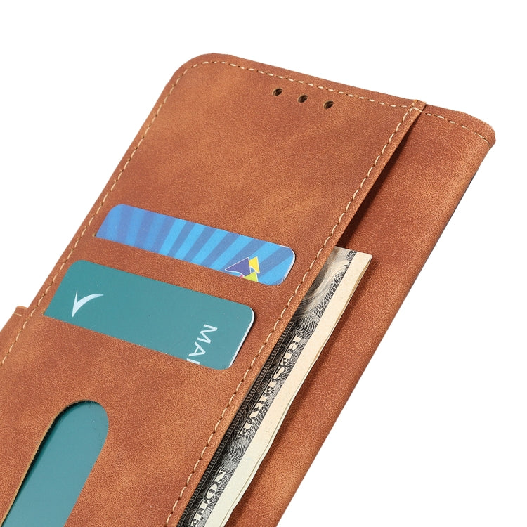 For Samsung Galaxy A13 5G KHAZNEH Retro Texture Horizontal Flip Leather Phone Case with Holder & Card Slots