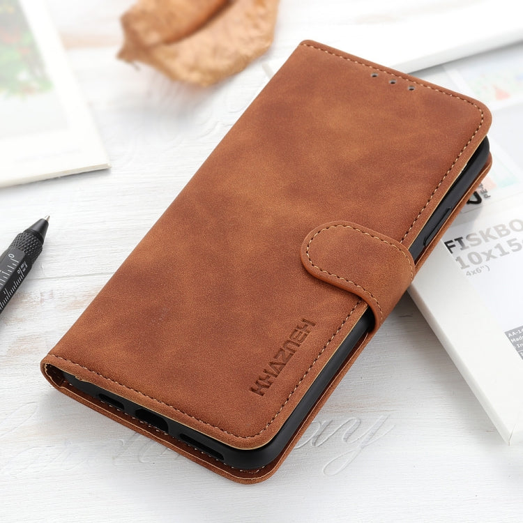 For Samsung Galaxy A13 5G KHAZNEH Retro Texture Horizontal Flip Leather Phone Case with Holder & Card Slots
