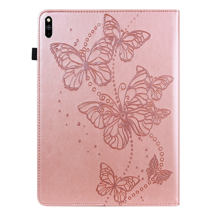 For Huawei MatePad Pro 10.8 2021 / 2018 Embossed Butterfly Pattern Horizontal Flip Leather Tablet Case