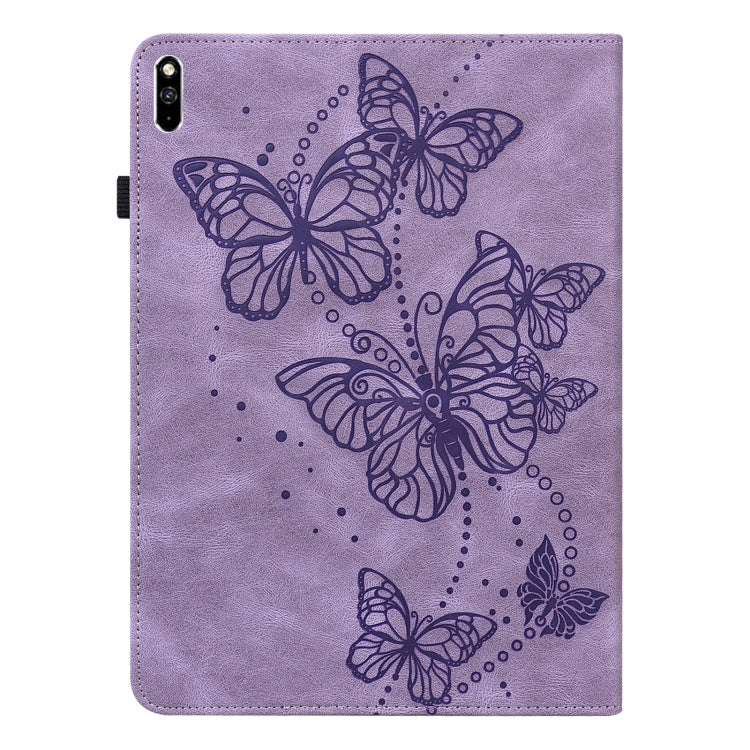 For Huawei MatePad Pro 10.8 2021 / 2018 Embossed Butterfly Pattern Horizontal Flip Leather Tablet Case