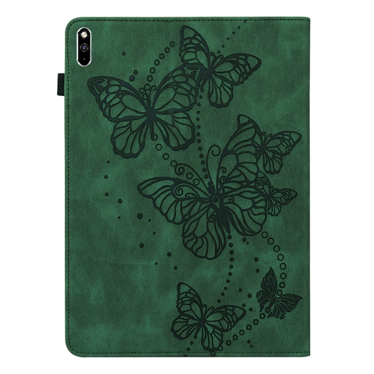 For Huawei MatePad Pro 10.8 2021 / 2018 Embossed Butterfly Pattern Horizontal Flip Leather Tablet Case