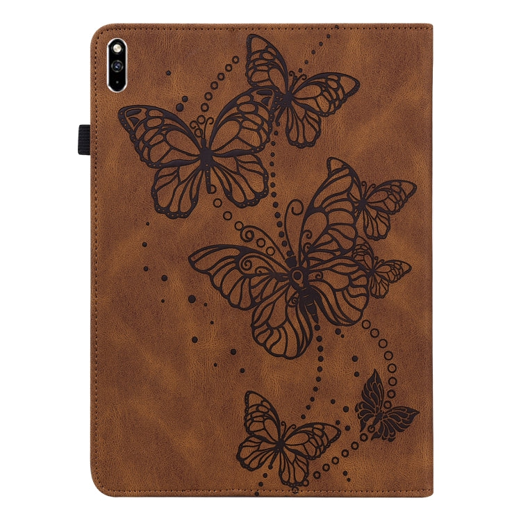 For Huawei MatePad Pro 10.8 2021 / 2018 Embossed Butterfly Pattern Horizontal Flip Leather Tablet Case
