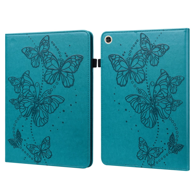 For Huawei MatePad T10S Embossed Butterfly Pattern Horizontal Flip Leather Tablet Case