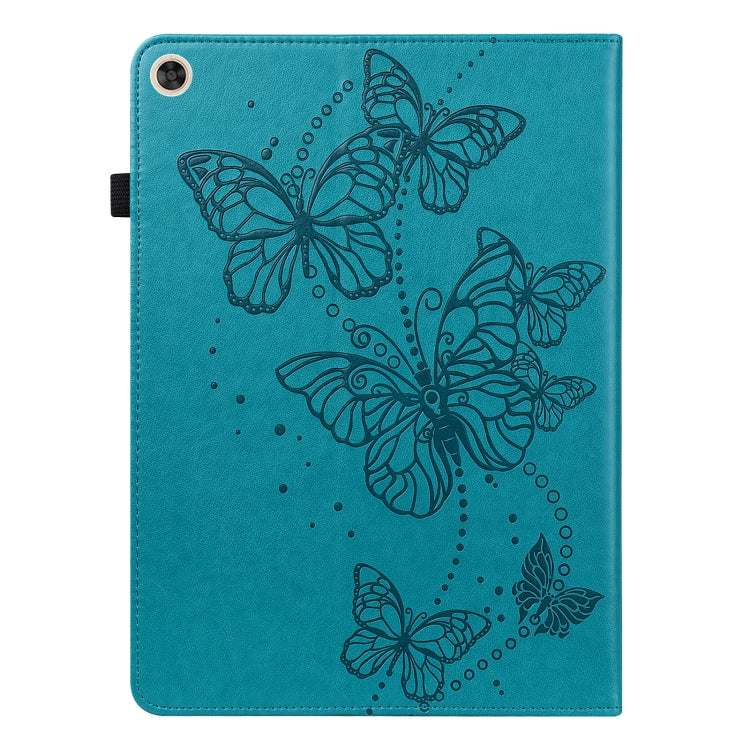 For Huawei MatePad T10S Embossed Butterfly Pattern Horizontal Flip Leather Tablet Case