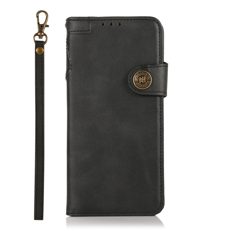 For Samsung Galaxy A13 5G KHAZNEH Cowhide Texture Horizontal Flip Leather Phone Case with Lanyard
