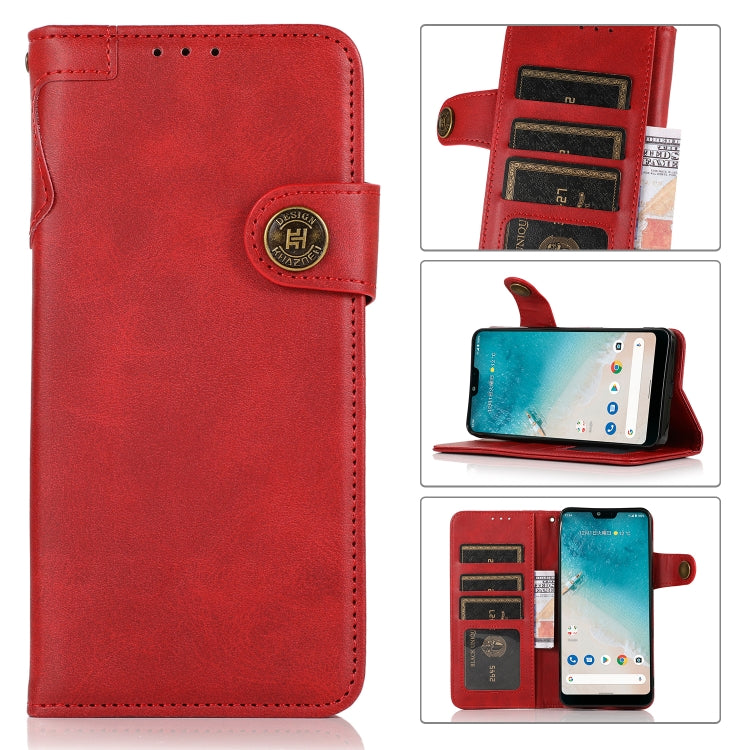 For Samsung Galaxy A13 5G KHAZNEH Cowhide Texture Horizontal Flip Leather Phone Case with Lanyard