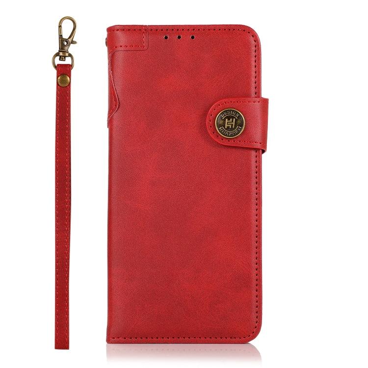 For Samsung Galaxy A13 5G KHAZNEH Cowhide Texture Horizontal Flip Leather Phone Case with Lanyard