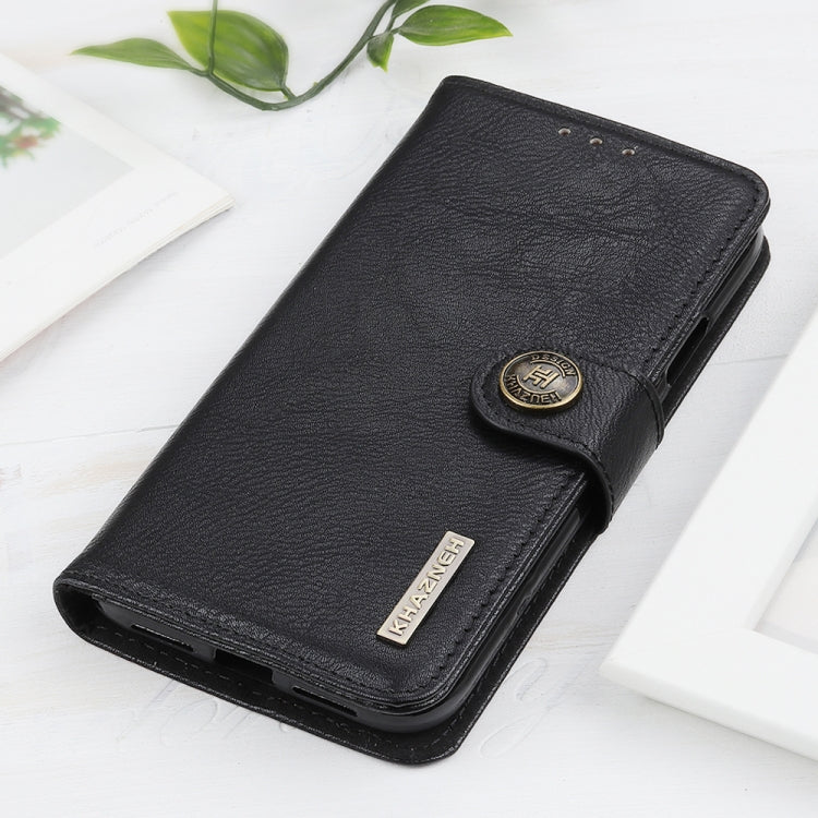 For Samsung Galaxy A13 5G KHAZNEH Cowhide Texture Horizontal Flip Leather Phone Case