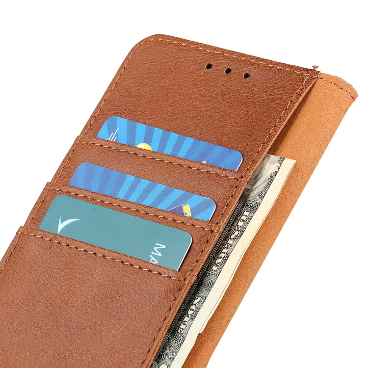 For Samsung Galaxy A13 5G KHAZNEH Cowhide Texture Horizontal Flip Leather Phone Case