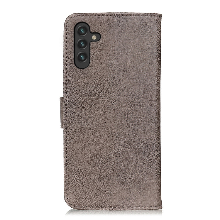 For Samsung Galaxy A13 5G KHAZNEH Cowhide Texture Horizontal Flip Leather Phone Case