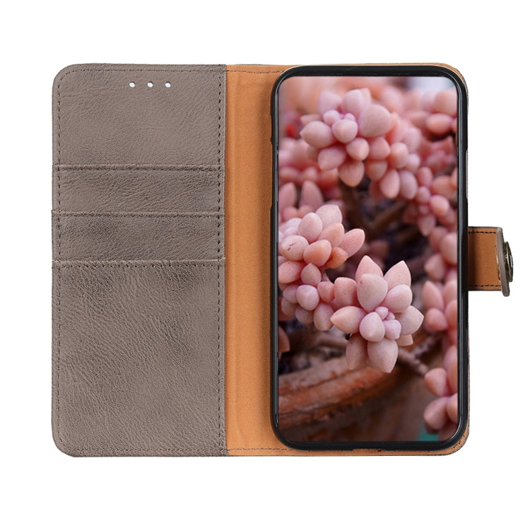 For Samsung Galaxy A13 5G KHAZNEH Cowhide Texture Horizontal Flip Leather Phone Case