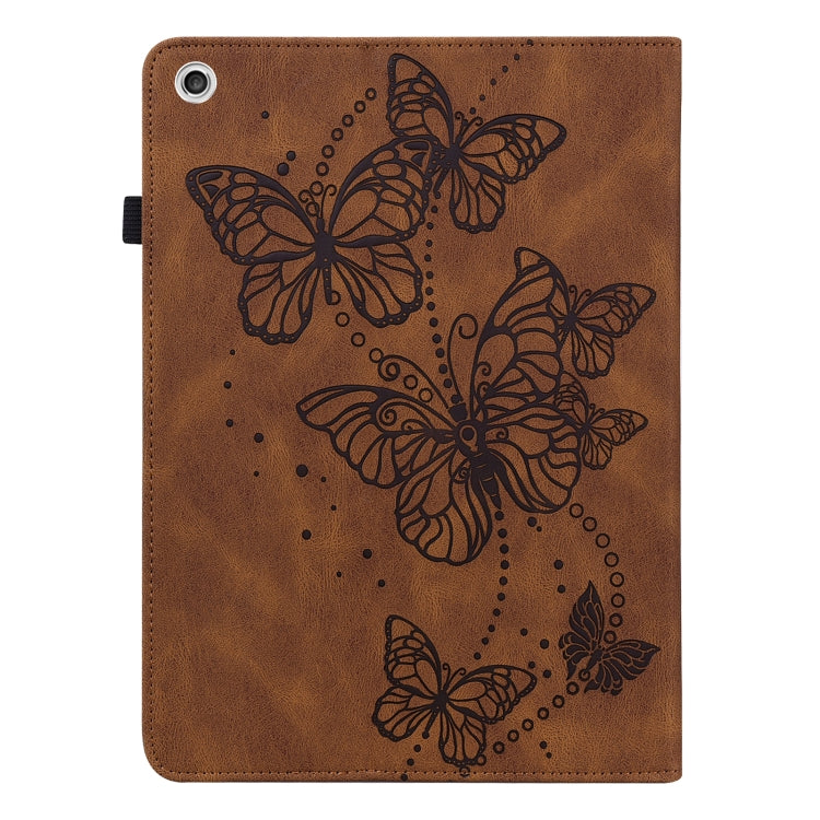 For Lenovo Tab M10 TB-X505L / TB-X505F / TB-X605L / TB-X605F & P10 TB-X705F / TB-X705L Embossed Butterfly Pattern Horizontal Flip Leather Tablet Case