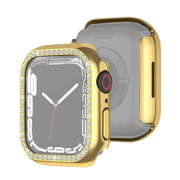 Electroplating PC Single Row Diamond Protective Case For Apple Watch Series 8 / 7 41mm