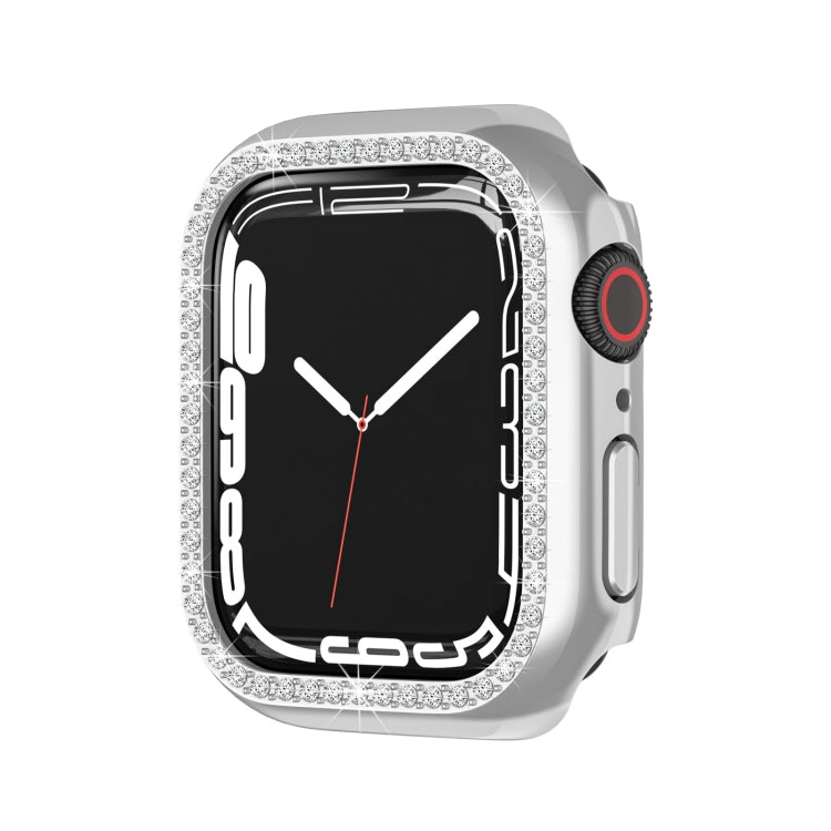 Electroplating PC Single Row Diamond Protective Case For Apple Watch Series 8 / 7 41mm