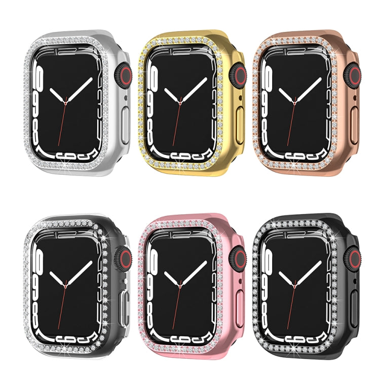 Electroplating PC Single Row Diamond Protective Case For Apple Watch Series 8 / 7 41mm