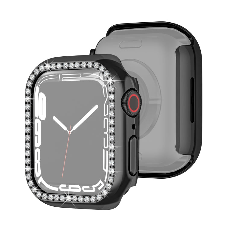 Electroplating PC Single Row Diamond Protective Case For Apple Watch Series 8 / 7 45mm