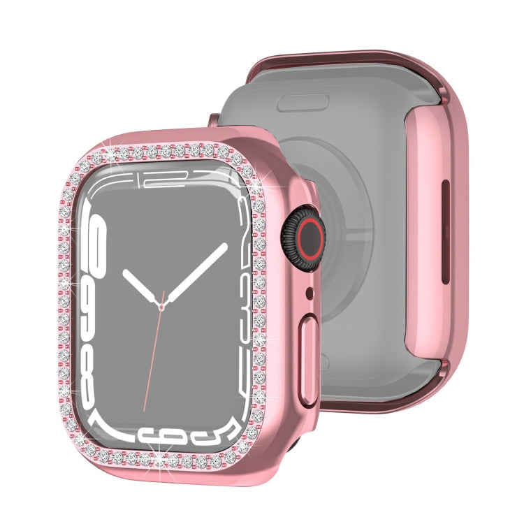 Electroplating PC Single Row Diamond Protective Case For Apple Watch Series 8 / 7 45mm