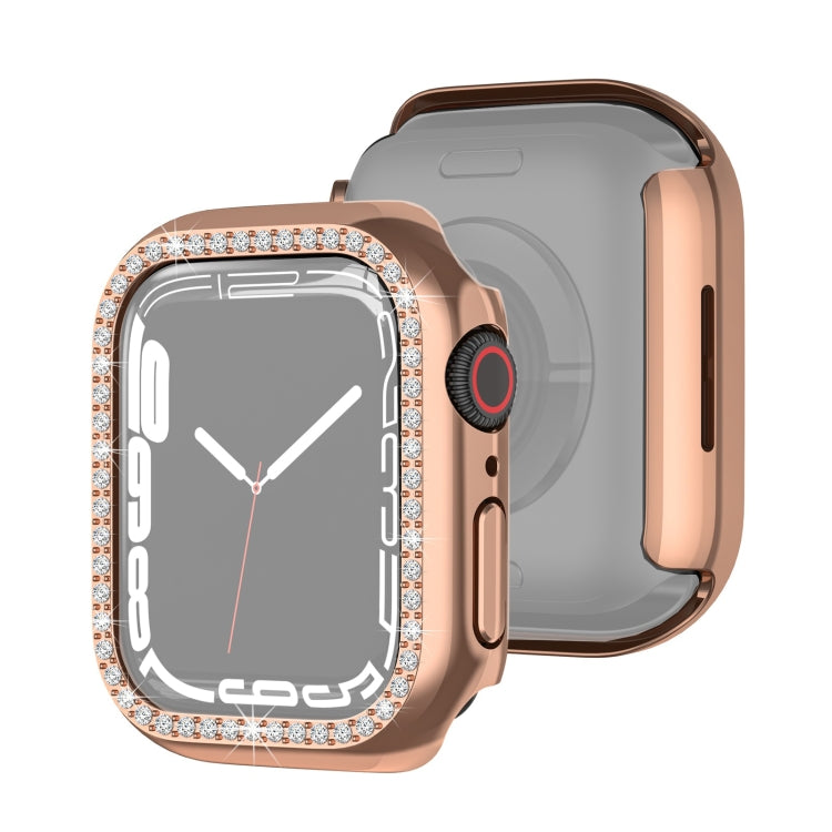 Electroplating PC Single Row Diamond Protective Case For Apple Watch Series 8 / 7 45mm