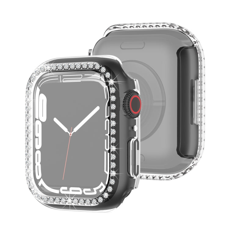 Electroplating PC Single Row Diamond Protective Case For Apple Watch Series 8 / 7 45mm