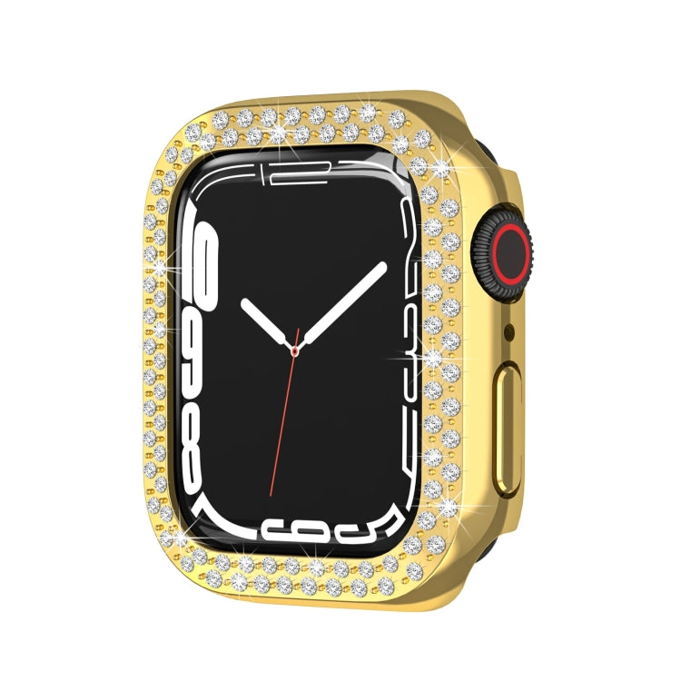 Electroplating PC Double Rows Diamond Protective Case For Apple Watch Series 8 / 7 41mm