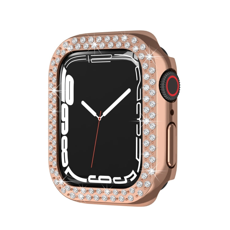 Electroplating PC Double Rows Diamond Protective Case For Apple Watch Series 8 / 7 41mm
