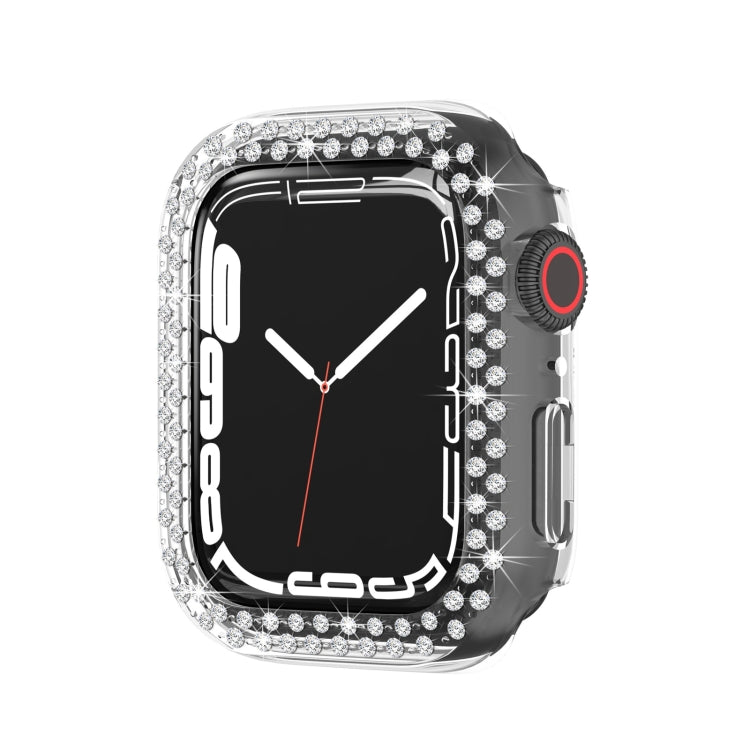 Electroplating PC Double Rows Diamond Protective Case For Apple Watch Series 8 / 7 41mm