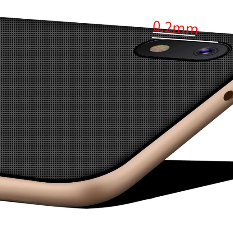 For Galaxy A10 Plaid Texture Non-slip TPU + PC Case with Holder