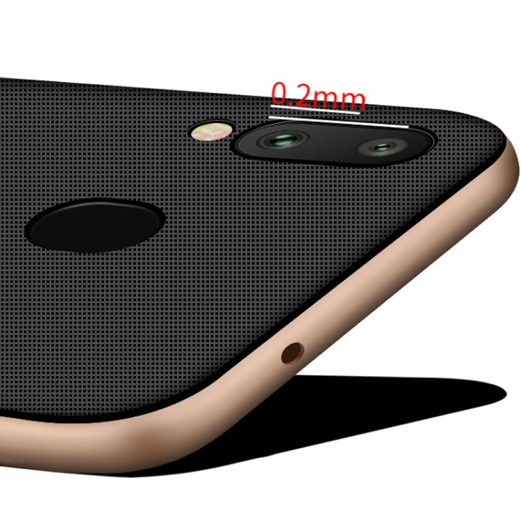 For Galaxy A30 Plaid Texture Non-slip TPU + PC Case with Holder