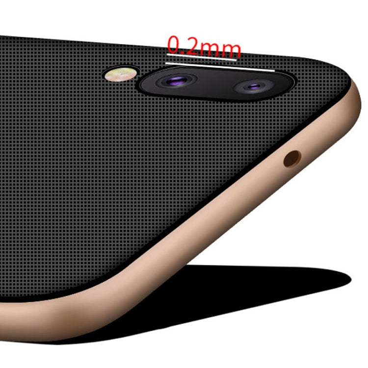 For Galaxy M10 Plaid Texture Non-slip TPU + PC Case with Holder