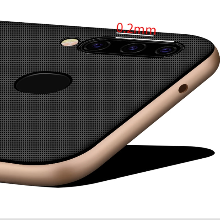 For Galaxy M30 Plaid Texture Non-slip TPU + PC Case with Holder