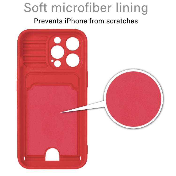 For iPhone 13 Pro Max Sliding Camera Cover Design TPU Shockproof Phone Case with Holder & Card Slots