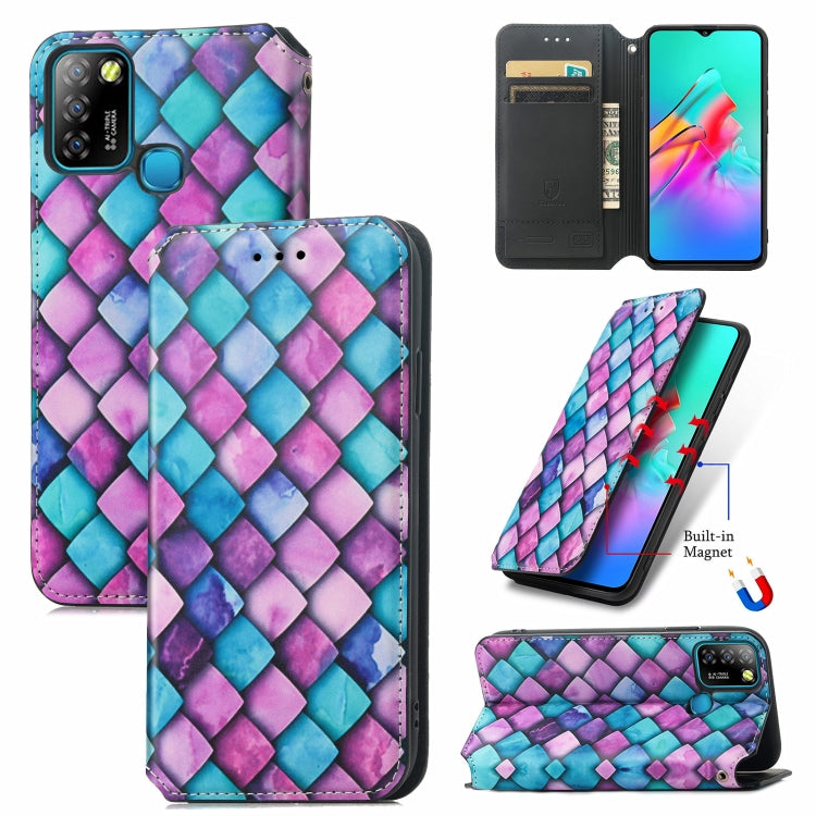 For Infinix Smart 5 Colorful Magnetic Horizontal Flip Leather Phone Case with Holder & Card Slot & Wallet