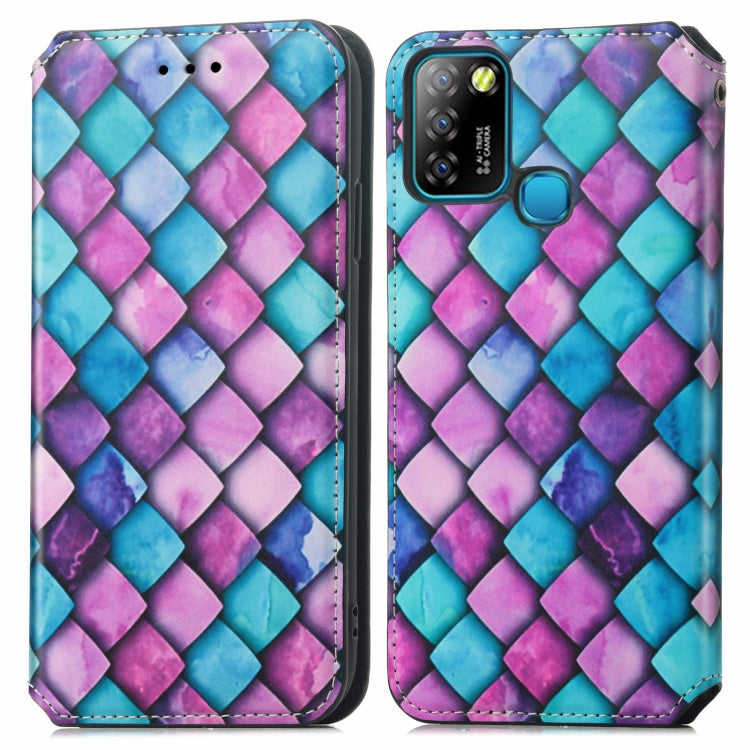 For Infinix Smart 5 Colorful Magnetic Horizontal Flip Leather Phone Case with Holder & Card Slot & Wallet