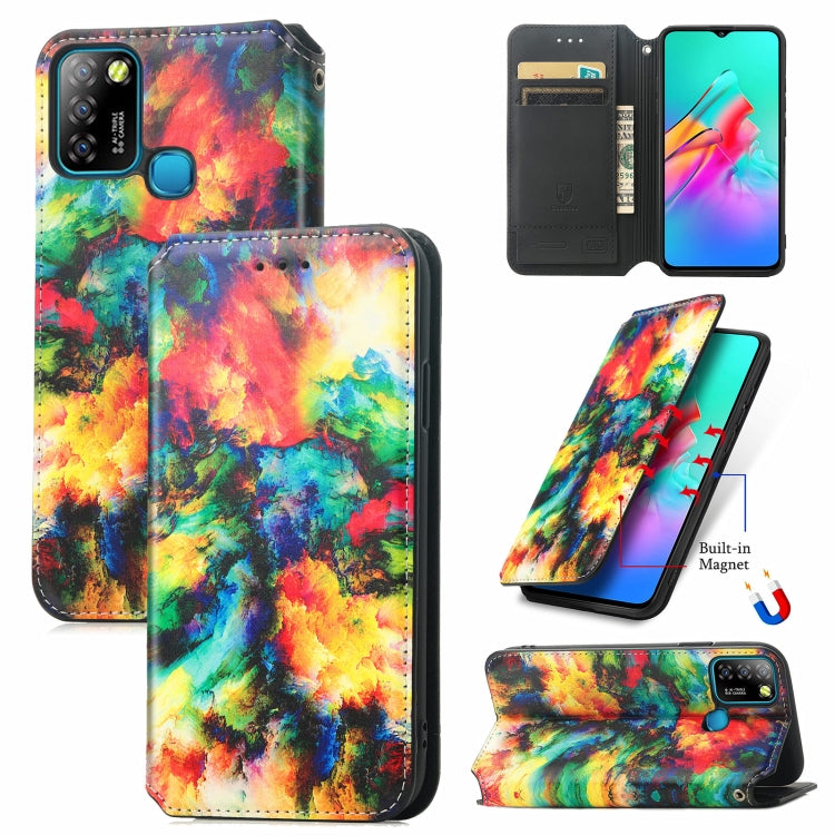 For Infinix Smart 5 Colorful Magnetic Horizontal Flip Leather Phone Case with Holder & Card Slot & Wallet