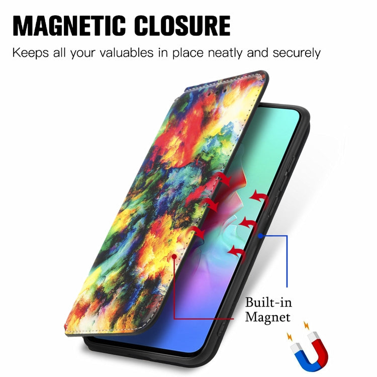 For Infinix Smart 5 Colorful Magnetic Horizontal Flip Leather Phone Case with Holder & Card Slot & Wallet