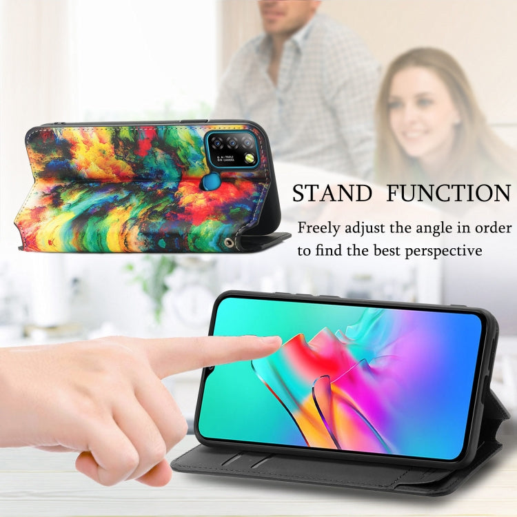 For Infinix Smart 5 Colorful Magnetic Horizontal Flip Leather Phone Case with Holder & Card Slot & Wallet