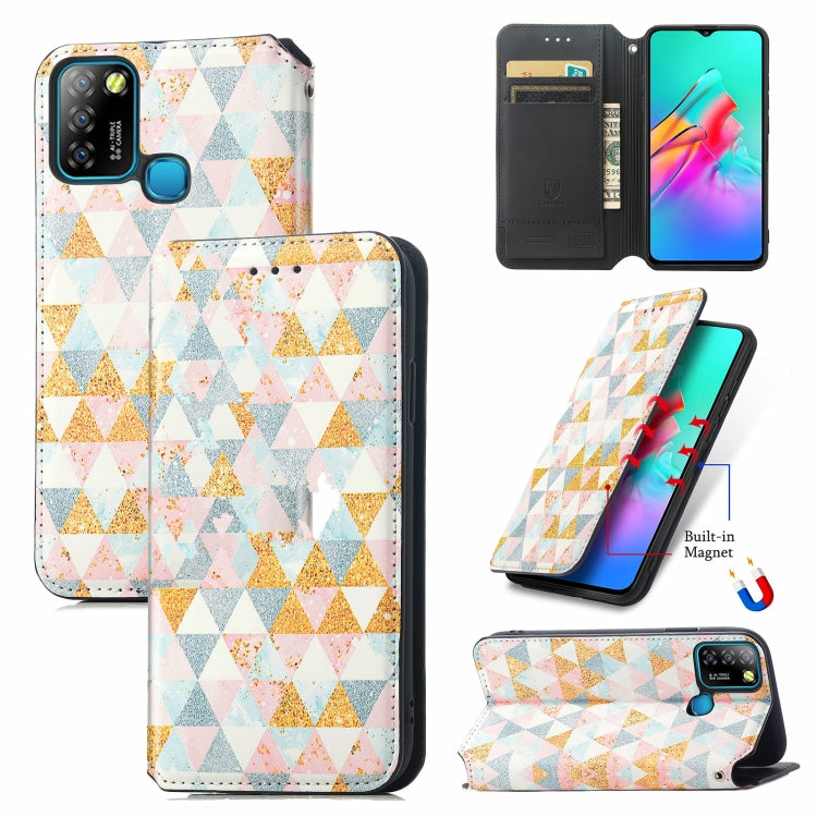 For Infinix Smart 5 Colorful Magnetic Horizontal Flip Leather Phone Case with Holder & Card Slot & Wallet