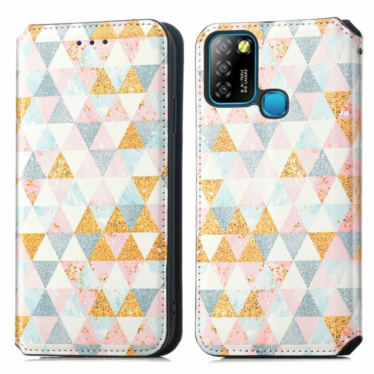 For Infinix Smart 5 Colorful Magnetic Horizontal Flip Leather Phone Case with Holder & Card Slot & Wallet